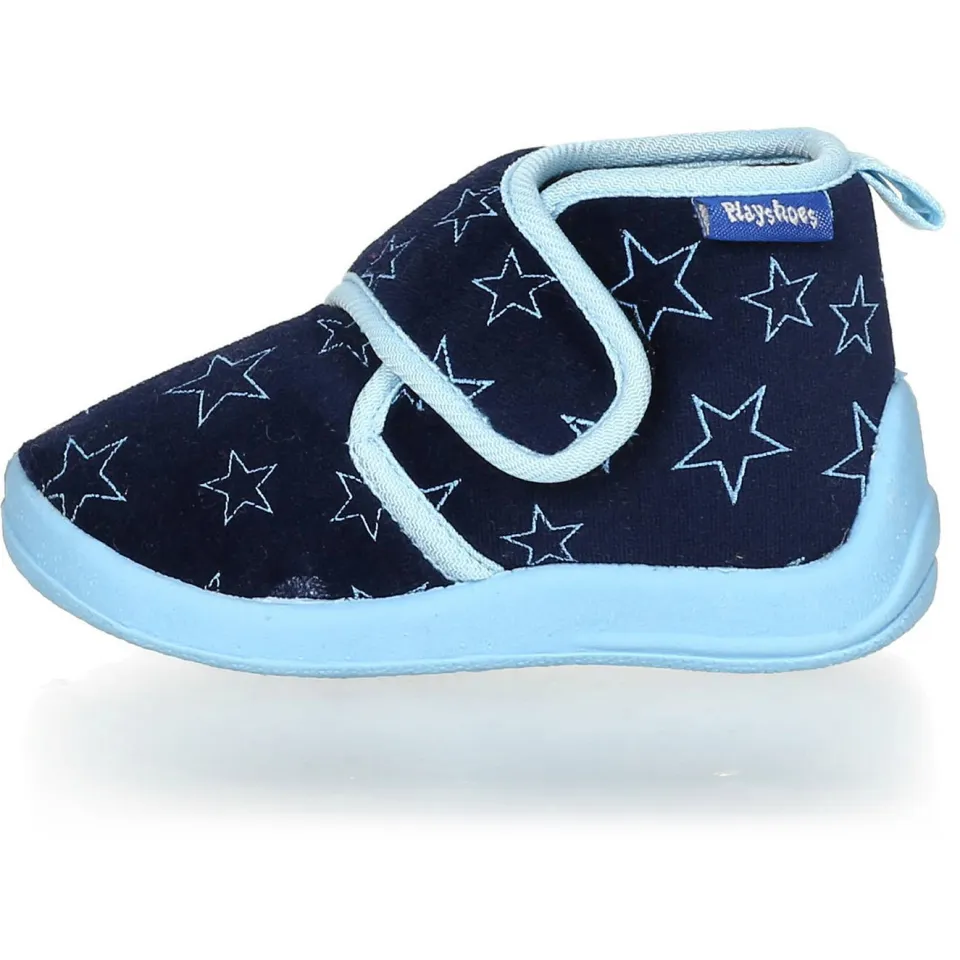 Playshoes pantoffels met sterrendessin Velcro donkerblauw/lichtblauw, foto 6