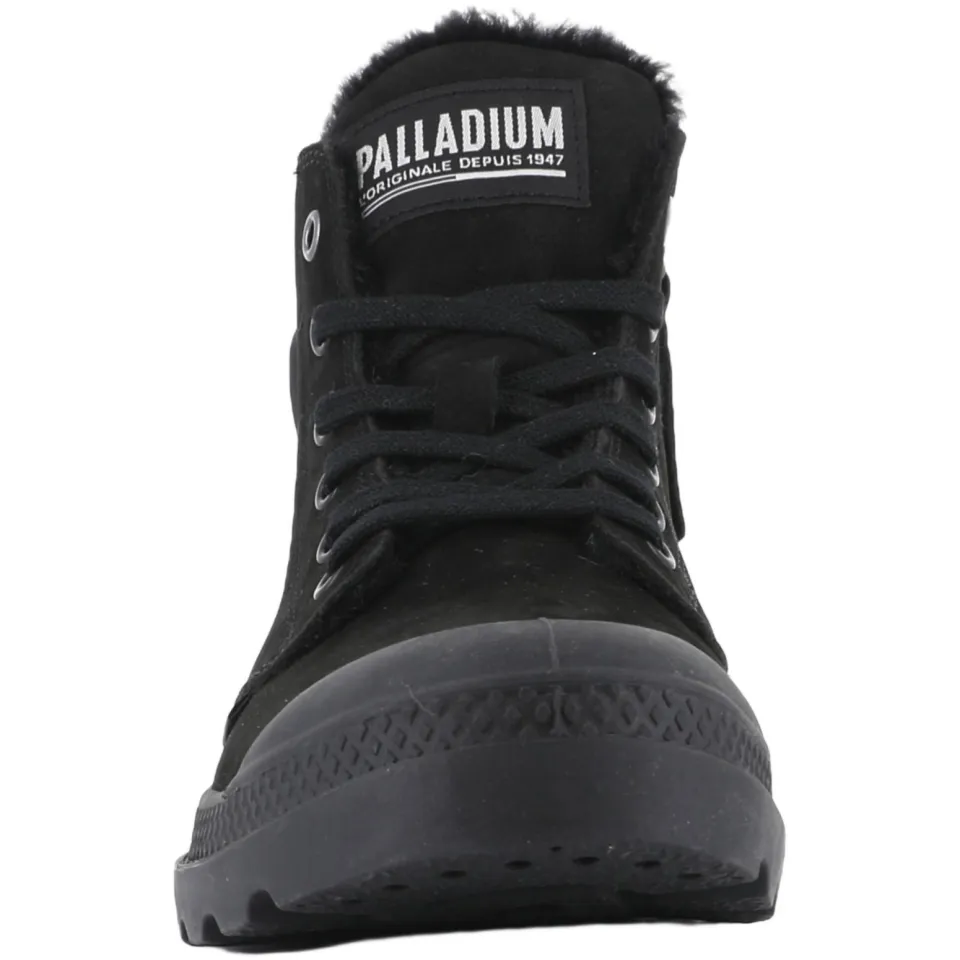 Palladium PAMPA HI ZIP WL leren sneakers met profielzool en logo - zwart, foto 6