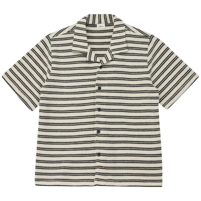 s.Oliver gebreid gestreept overhemd Beige/zwart