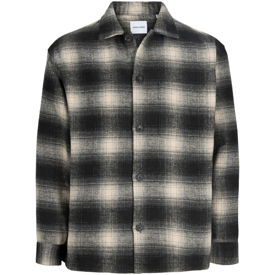 Jack & Jones JUNIOR geruit overshirt - antraciet, foto 2