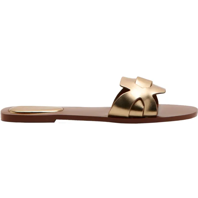 Mango TEEN leren sandalen goud, foto 2