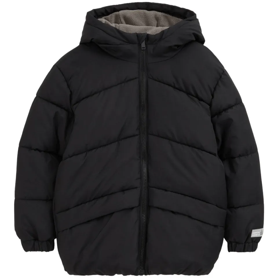 WE Fashion winterjas zwart met capuchon, foto 2