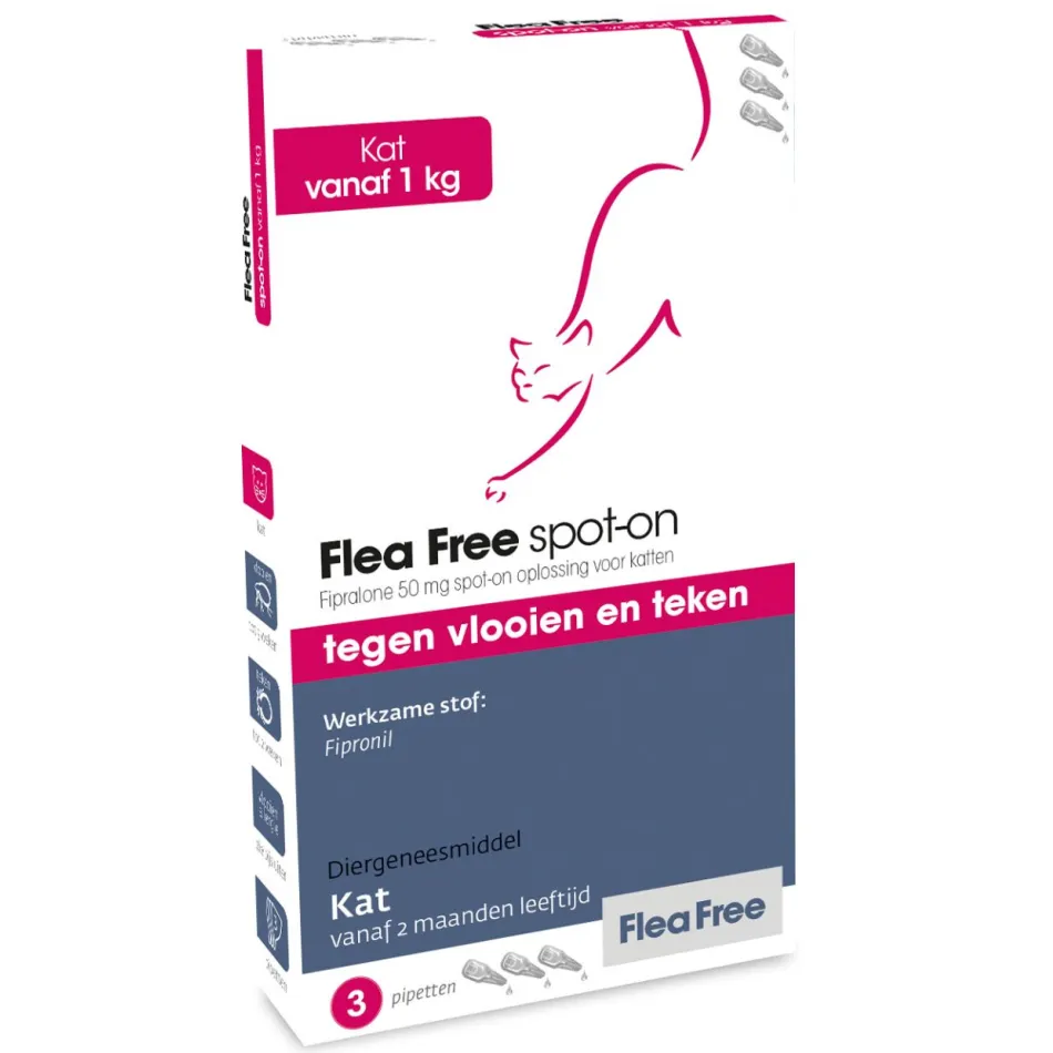 Flea Free Spot-On anti-vlooiendruppels kat, foto 2