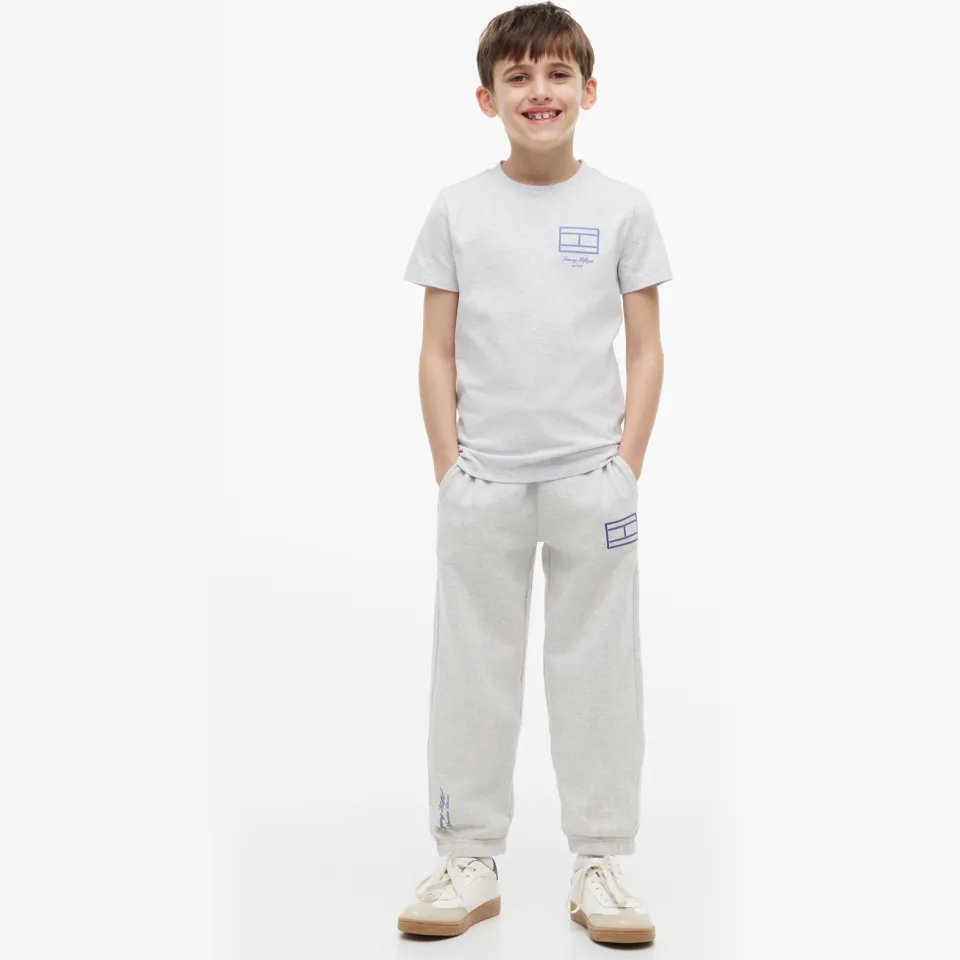Tommy Hilfiger t-shirt lichtgrijs melange
