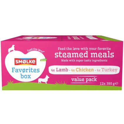 Smolke Favørites Box vers gestoomd nat hondenvoer 12 x 395 g, foto 2