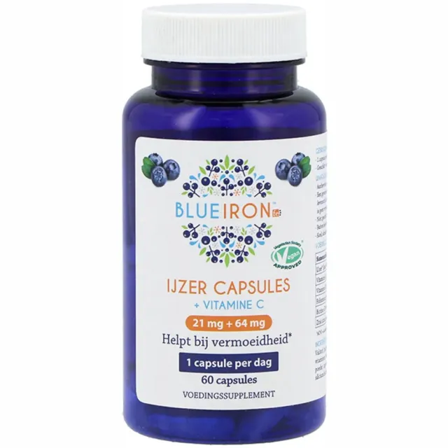 Blue Iron IJzer & Vitamine C 60 capsules