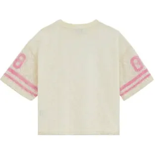 WE Fashion oversized gestreepte T-shirt ecru, foto 3