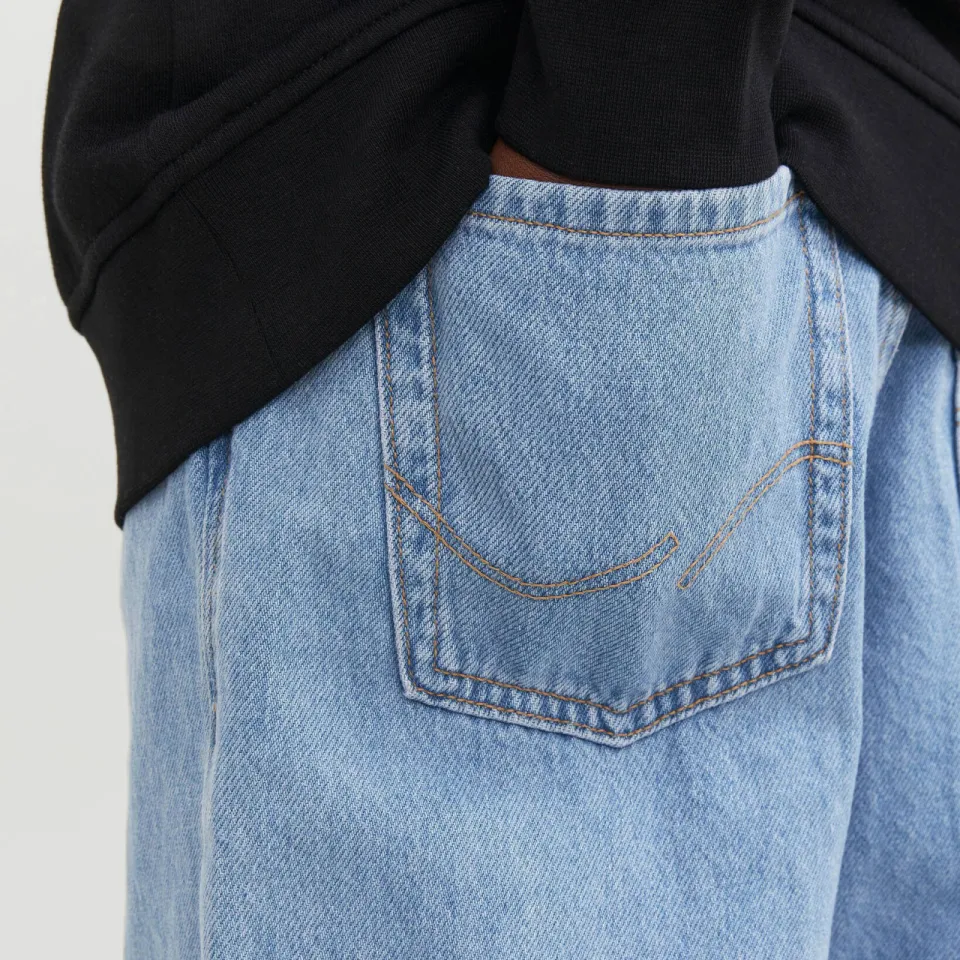 Jack & Jones JUNIOR high waist baggy fit jeans JJIALEX light blue denim, foto 5