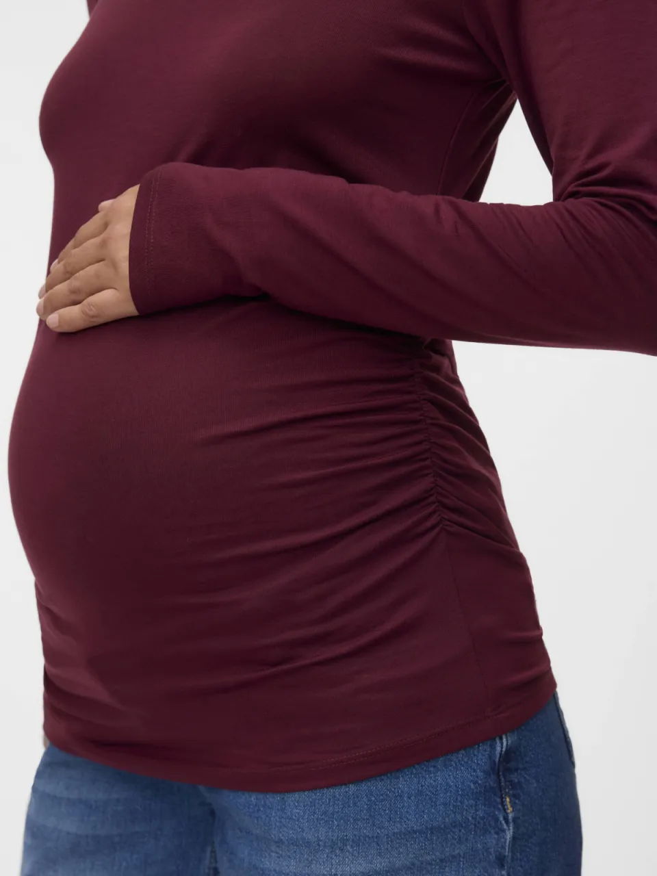 Vero Moda Maternity zwangerschaps longsleeve donkerrood, foto 6