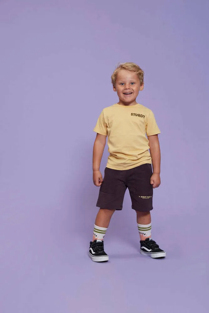 Sturdy Desert Fiesta sweatshort donkerbruin