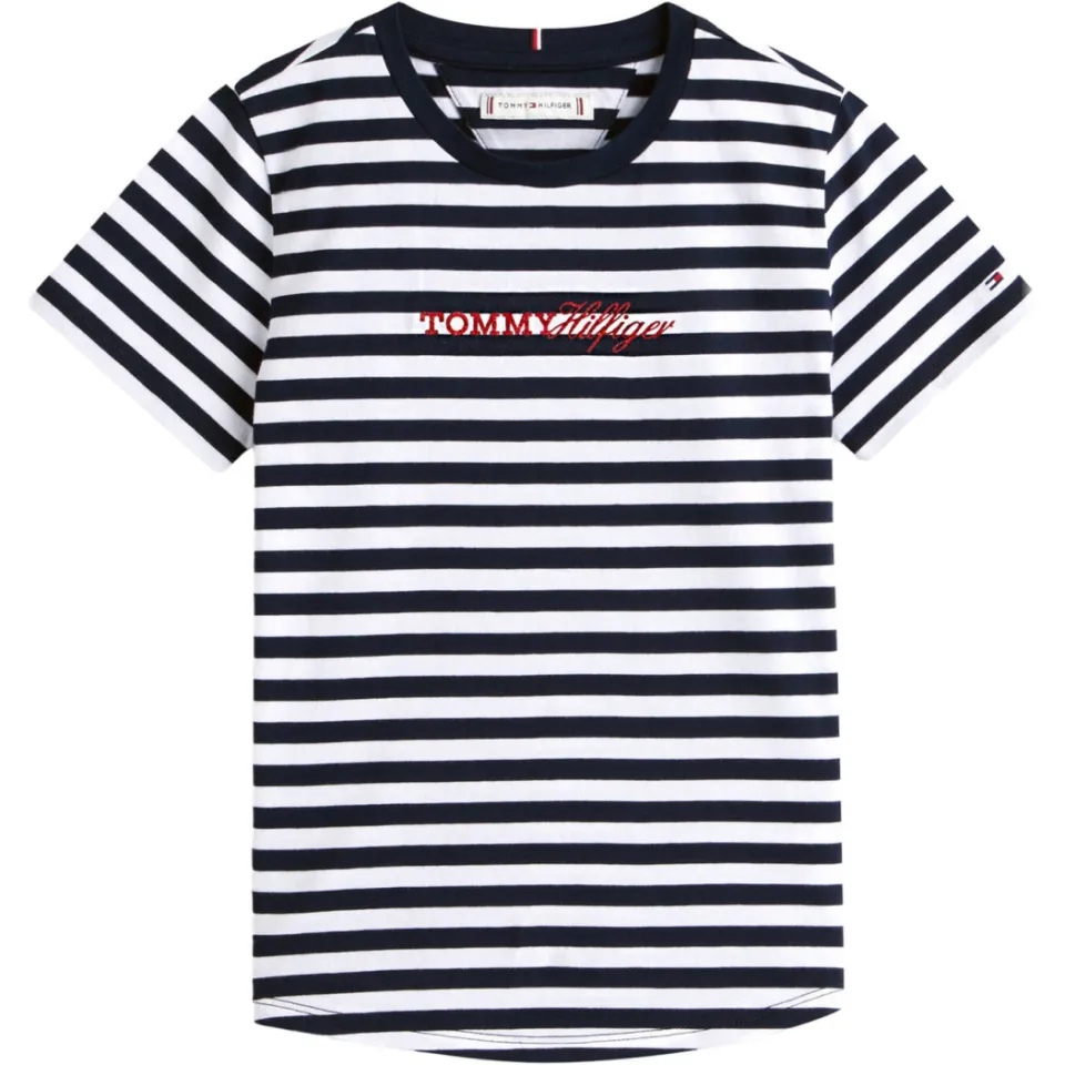 Tommy Hilfiger T-shirt + sweatshort donkerblauw/wit, foto 3