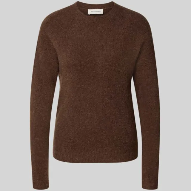 MSCH Copenhagen Gebreide pullover met ronde hals model 'Festina Hope' donkerbruin, foto 2