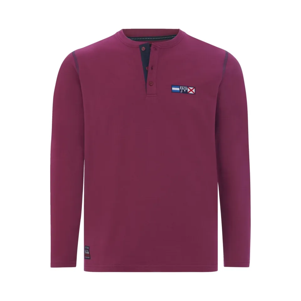Jan Vanderstorm longsleeve JORNSEN Plus donkerrood, foto 2
