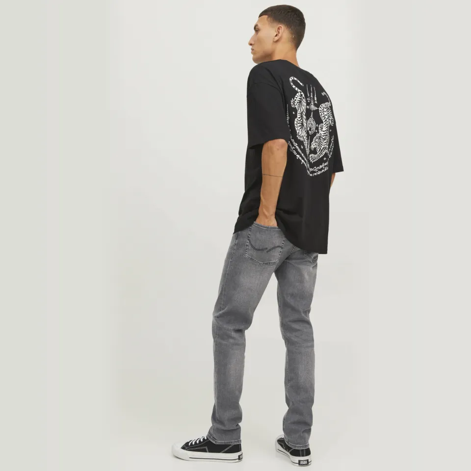 Jack & Jones JEANS INTELLIGENCE slim fit jeans JJIGLENN black denim, foto 3