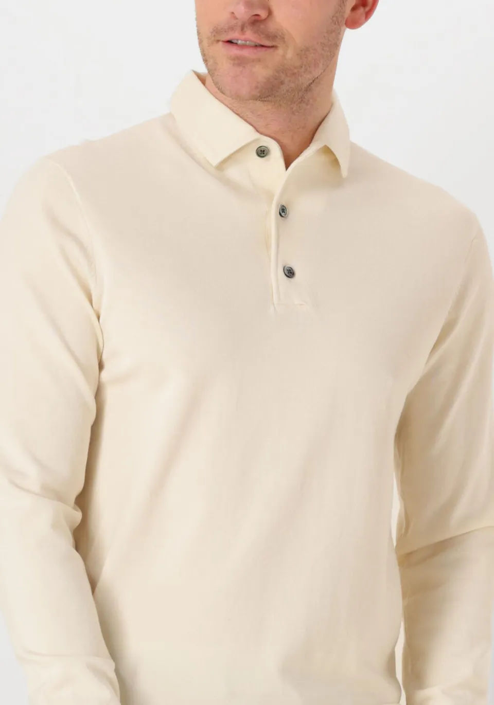 Profuomo Heren Truien & Vesten Luxury Basic - Ecru, foto 4