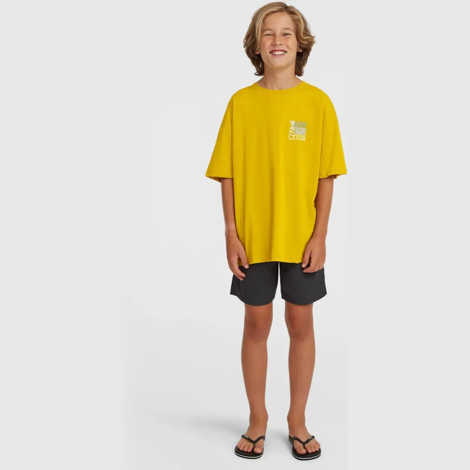 O'Neill T-shirt met backprint mosterdgeel, foto 3