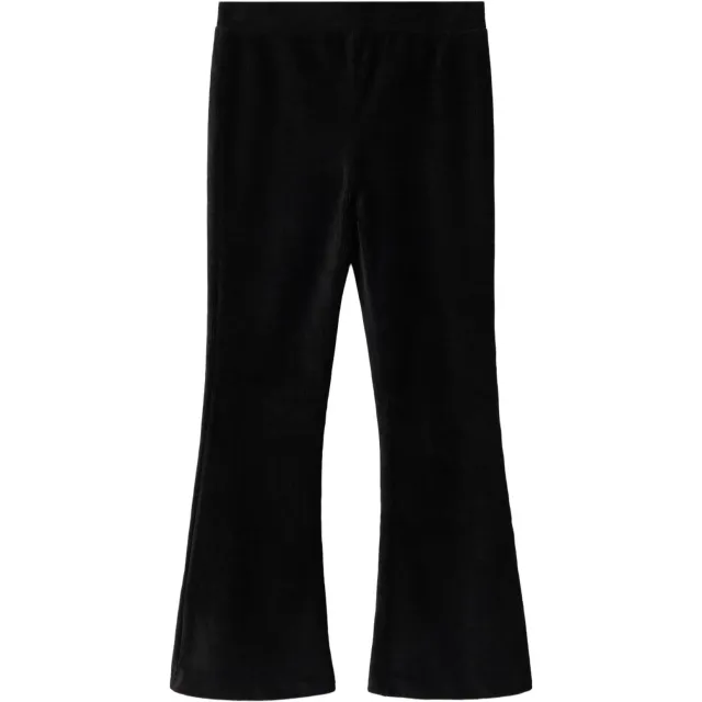 Mango Kids corduroy flared broek zwart