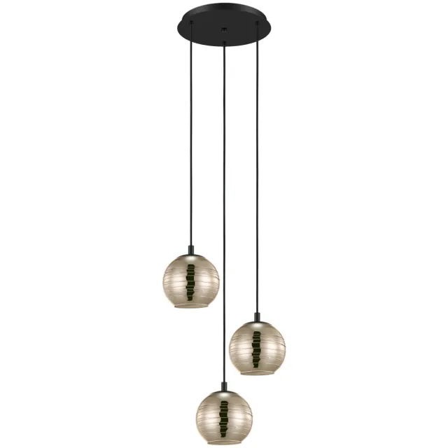 EGLO Stars of Light Lemorieta Hanglamp - E27 - 3-lichts - Ø 44 cm - Zwart|Goud Zwart;Goud;