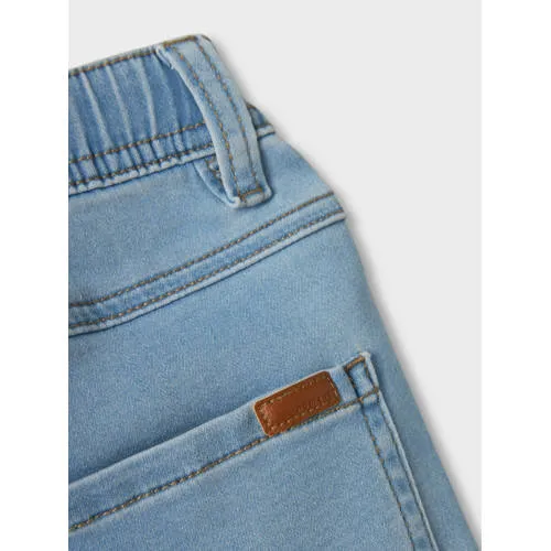 NAME IT KIDS slim fit regular waist jeans light blue denim, foto 4