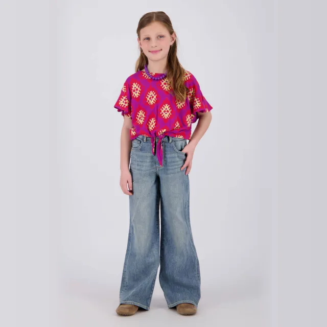 Vingino blousetop roze meerkleurig Roze/rood/geel