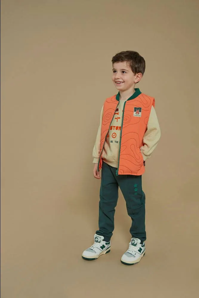 Sturdy sweater beige/oranje Chasing trails, foto 4