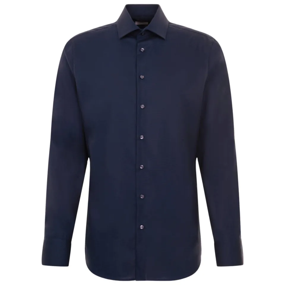 Seidensticker slim fit overhemd donkerblauw, foto 2