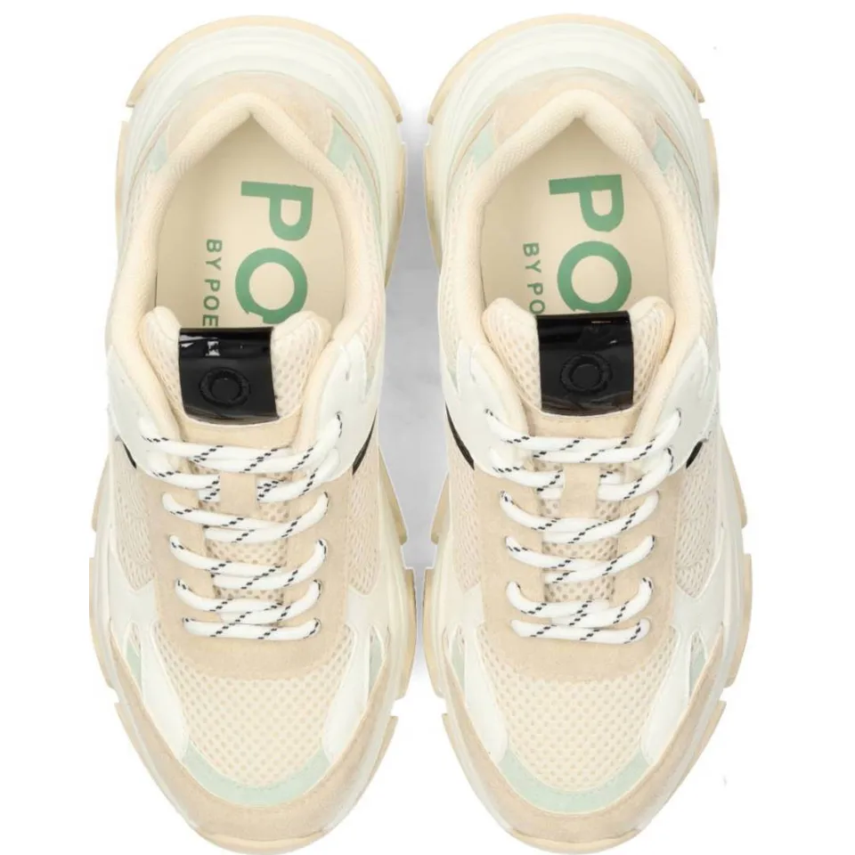 POSH by Poelman Gigi chunky sneakers beige/lichtgroen, foto 2