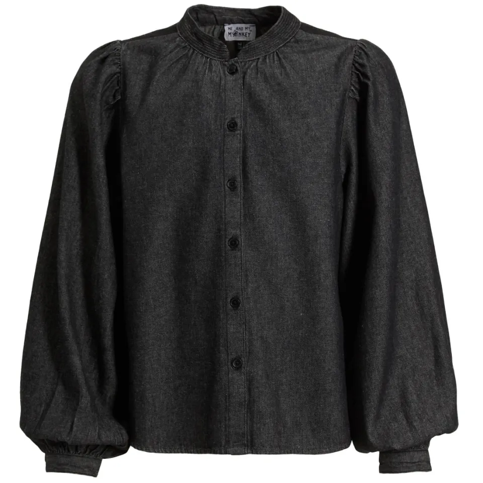 Me & My Monkey Robin chambray blouse grijs, foto 2