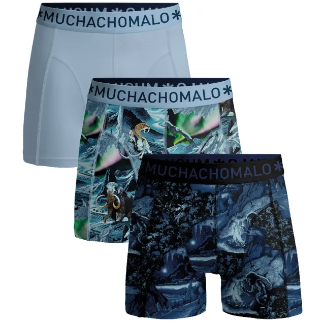 Muchachomalo Heren 3-pack Boxershorts Prehistory Veelkleurig