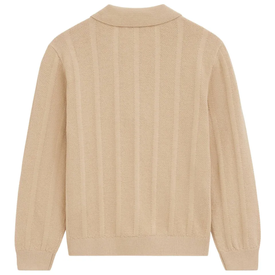 WE Fashion gebreide polo - beige, foto 4