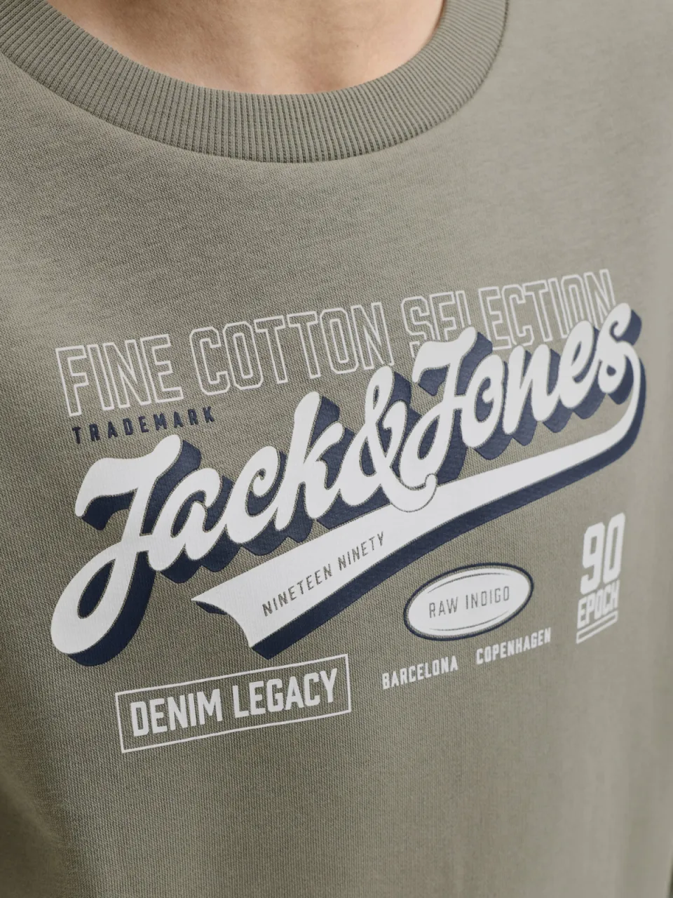 Jack & Jones JUNIOR sweater met logo - grijsgroen, foto 7