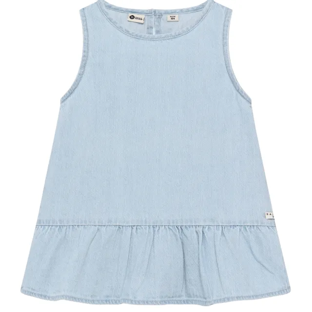 Daily7 peplumtop lichtblauw denim, foto 2