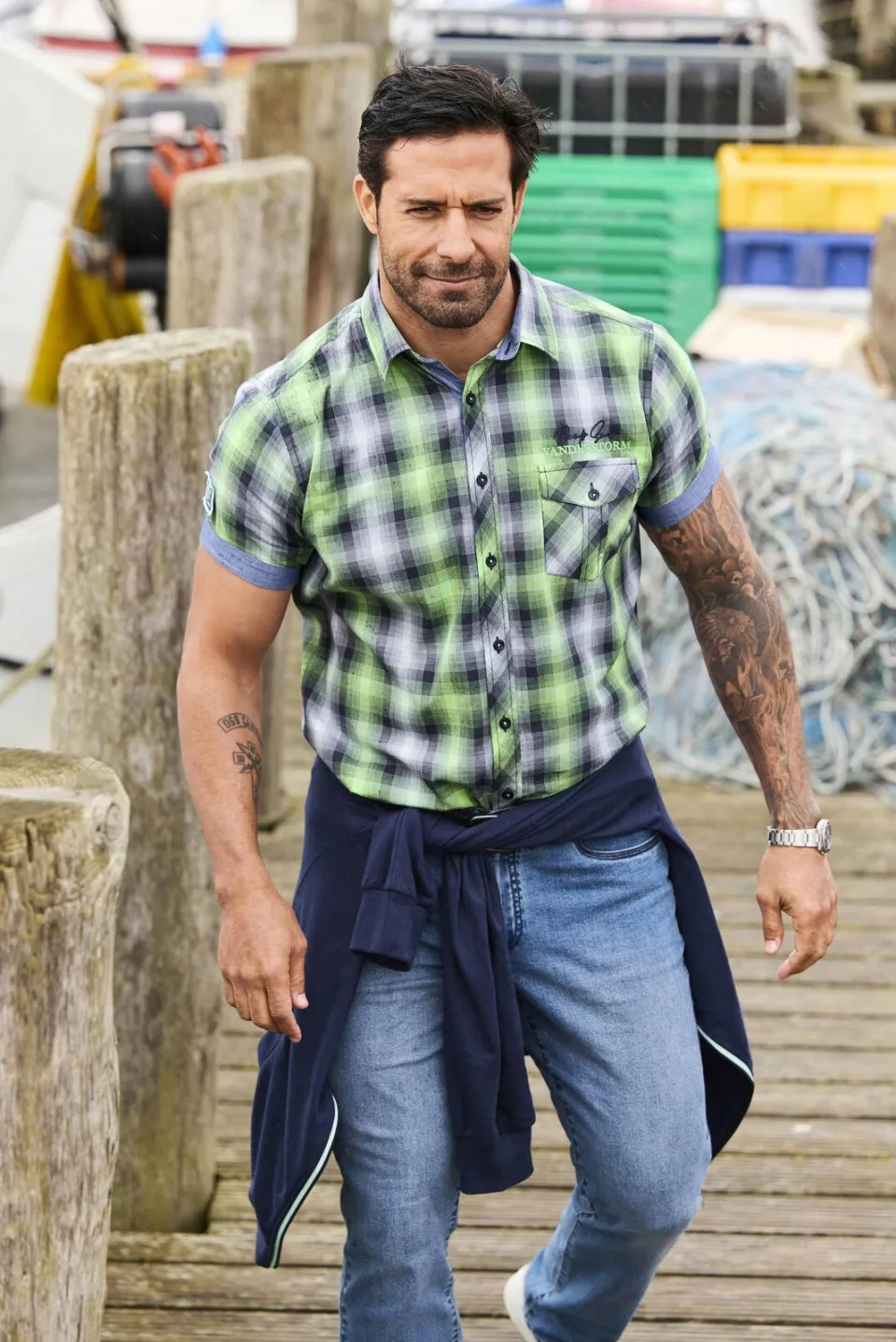 Jan Vanderstorm casual overhemd groen, foto 3