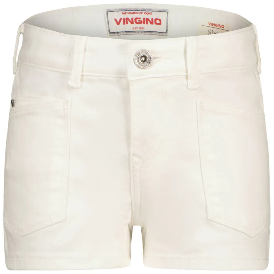 Vingino denim regular high waist short wit, foto 2