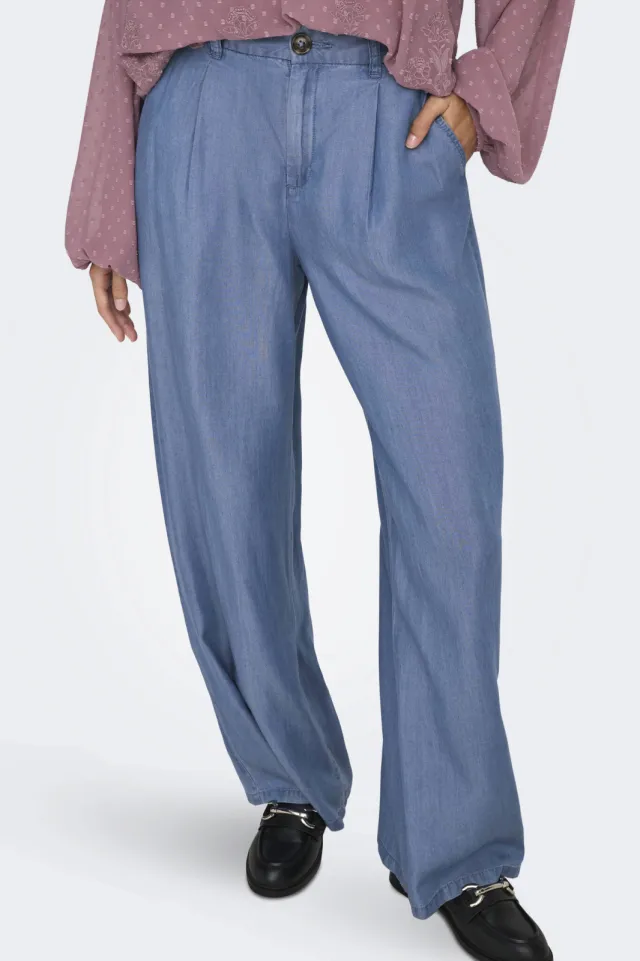 JDY denim regular waist casual broek blauw, foto 5