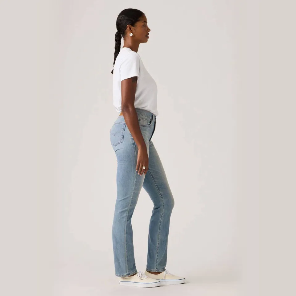 Levi's 724 high waist straight leg jeans medium blue denim, foto 5