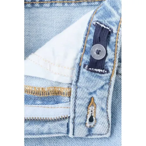 Mango korte spijkerrok met sterren lichtblauw light blue denim, foto 4