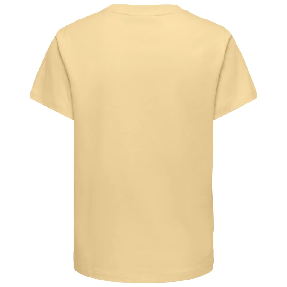Only zwangerschaps T-shirt met parels lichtgeel, foto 2