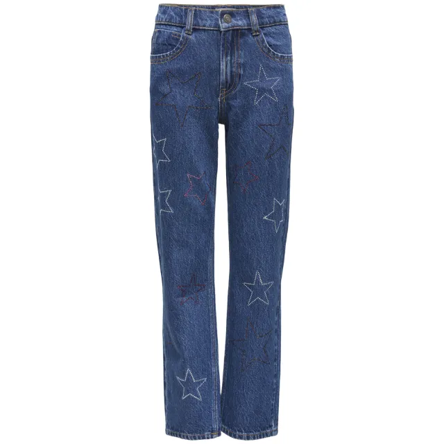 Only KIDS ONLY GIRL straight leg straight leg jeans medium blue denim