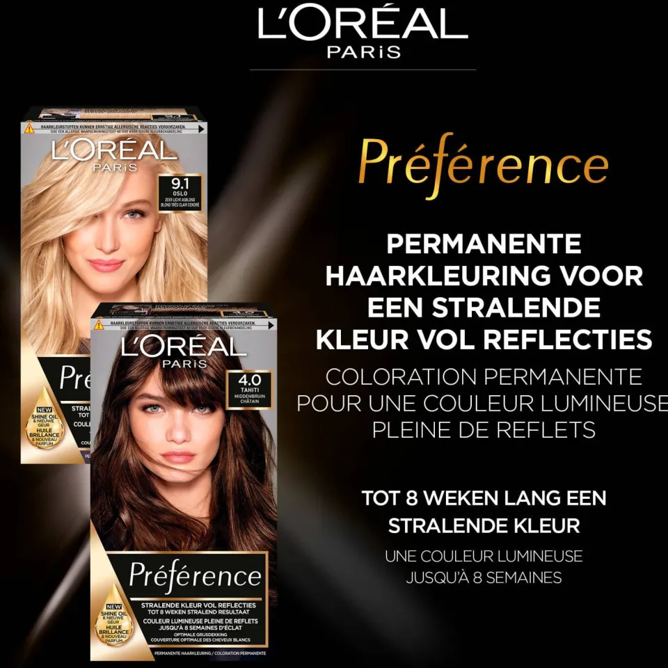 L'oréal Préférence 5.3 haarkleurmiddel goud lichtbruin, foto 5