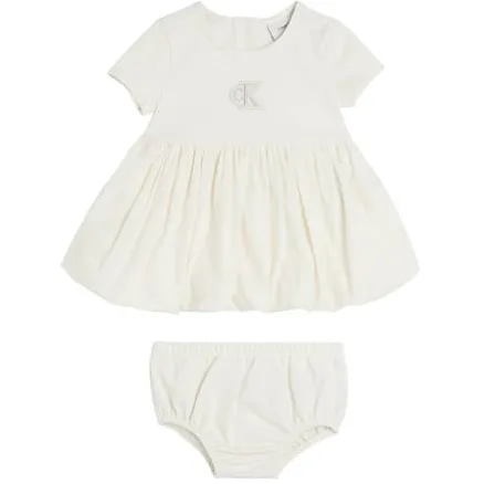 Calvin Klein bloomer en jurk set - ecru Meisjes Viscose Ronde hals Effen