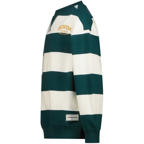 Vingino gestreepte sweater - donkergroen/wit Streep, foto 2