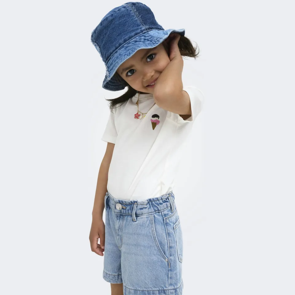 Only KIDS ONLY MINI wide leg short light blue denim