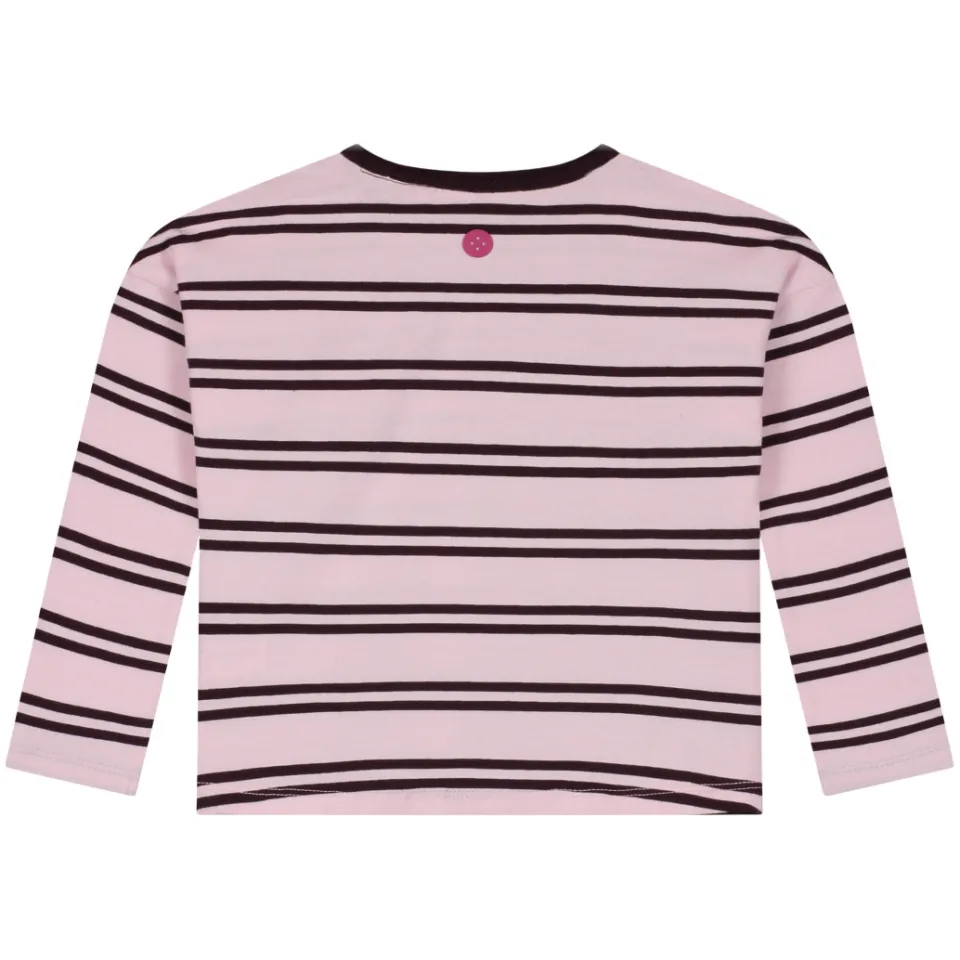 Stains&Stories gestreepte longsleeve roze, foto 2