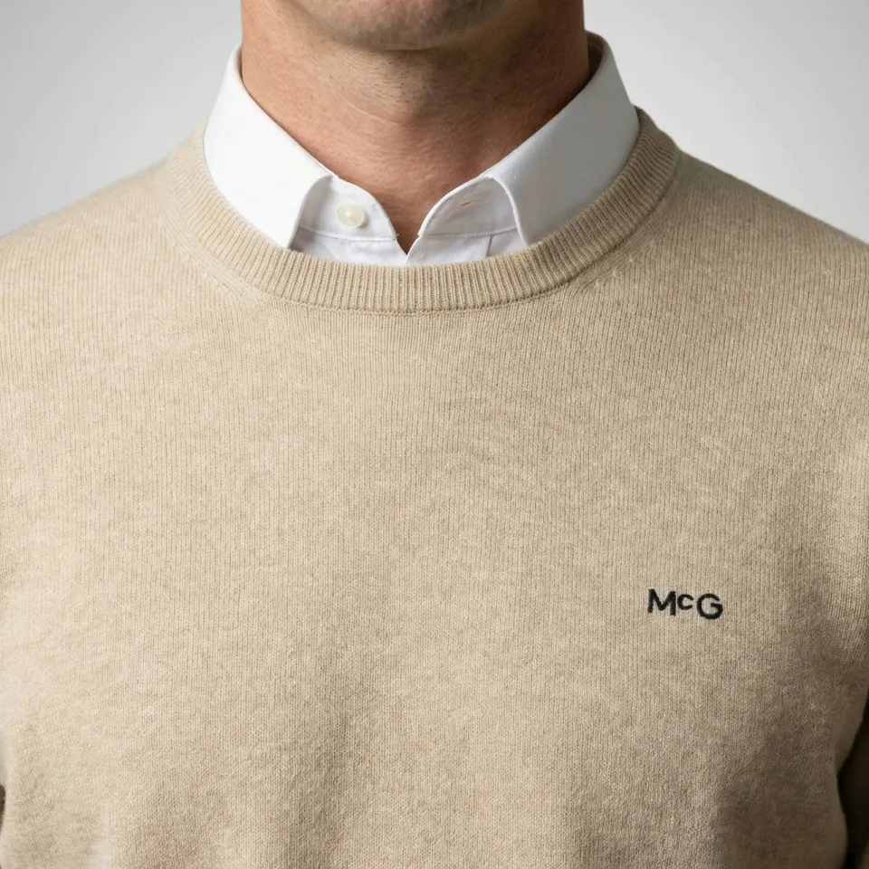 McGregor regular fit gebreide trui met kasjmier- beige, foto 6