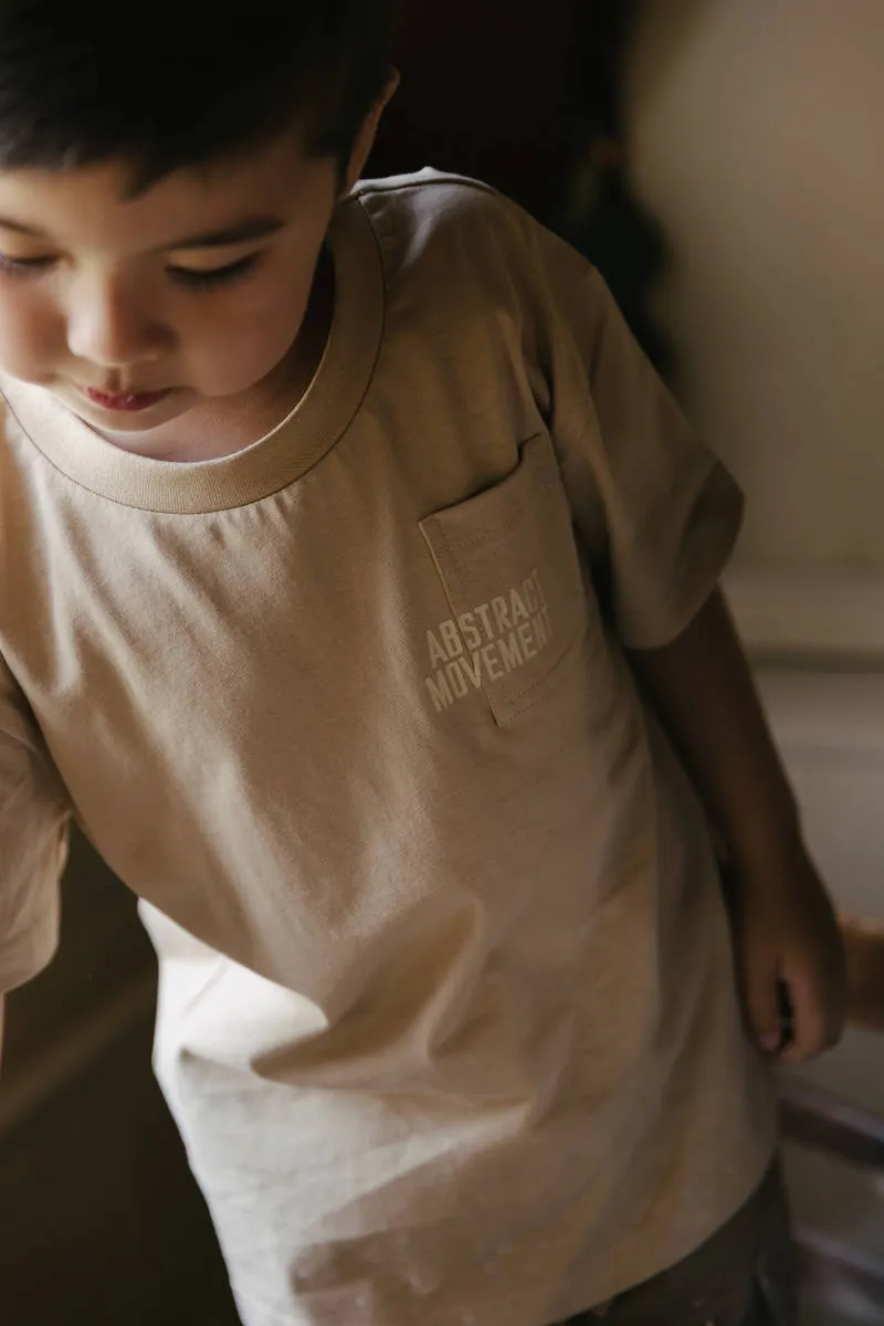 LEVV Little t-shirt met backprint zand