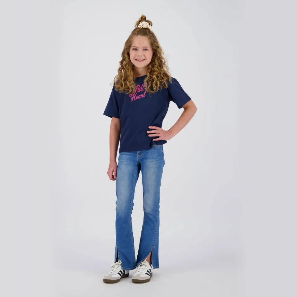 Vingino flared jeans medium blue denim, foto 3