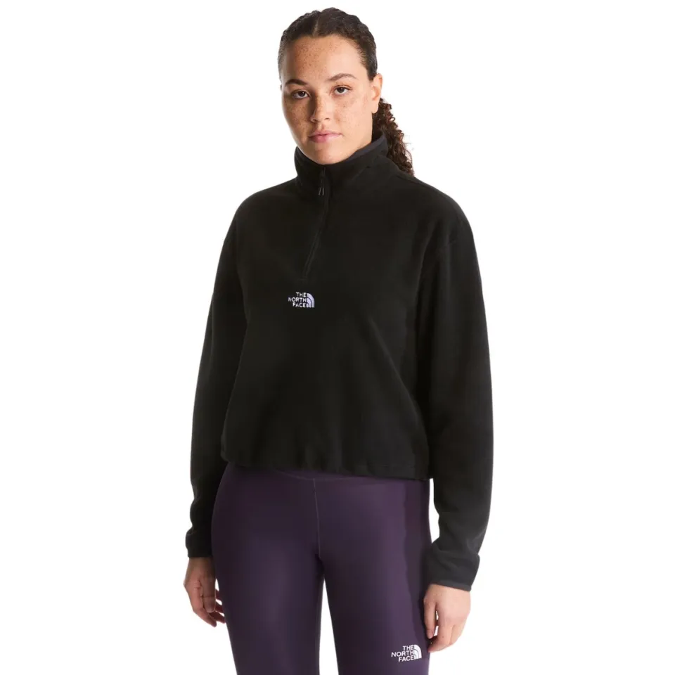 The North Face Women's Novelty Logo Glacier 1/4 Zip - Fleecetrui, zwart
