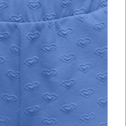 Only wide leg short met hartjes blauw, foto 3