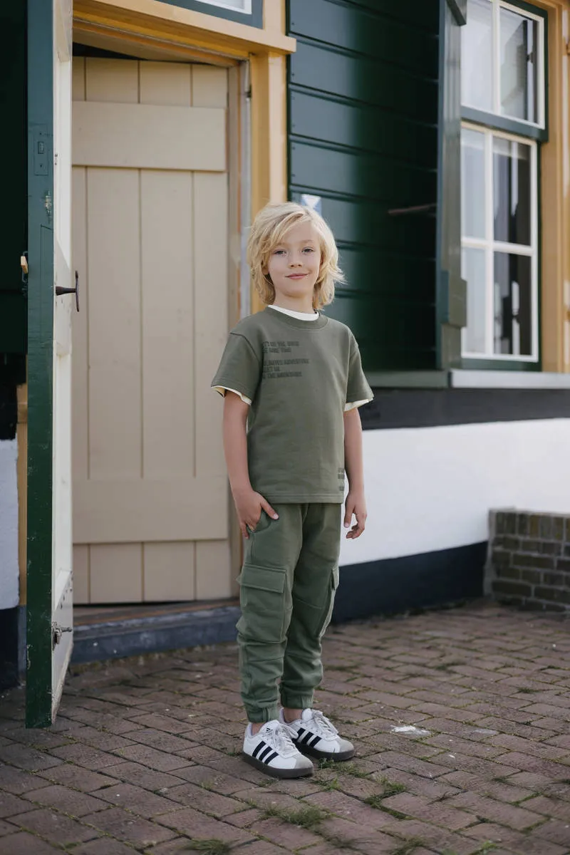Levv Little t-shirt groen met tekstprint, foto 5